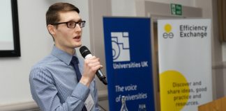 John Lacey pitching his app at Open Data Mashup Day