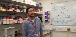 Martin Marley in laboratory