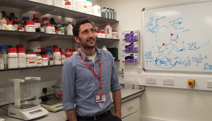 Martin Marley in laboratory