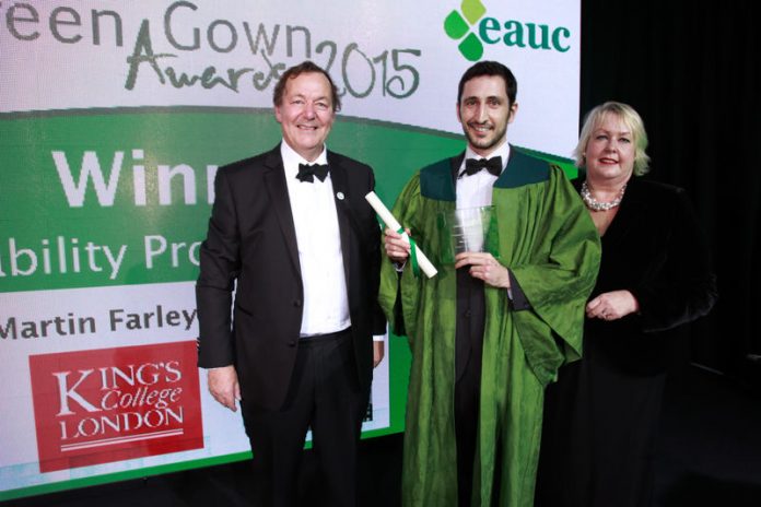 Martin Farley receives Green Gown Award 2016