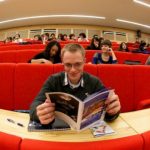 Student in lecture theatre