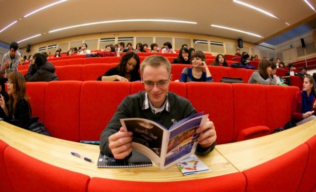Student in lecture theatre
