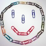 Smiley face made out of paperclips