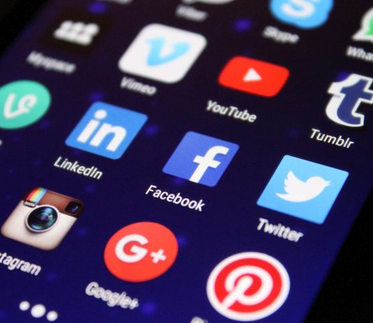 screen grab of phone screen showing social media apps