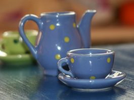 tea pot and cup